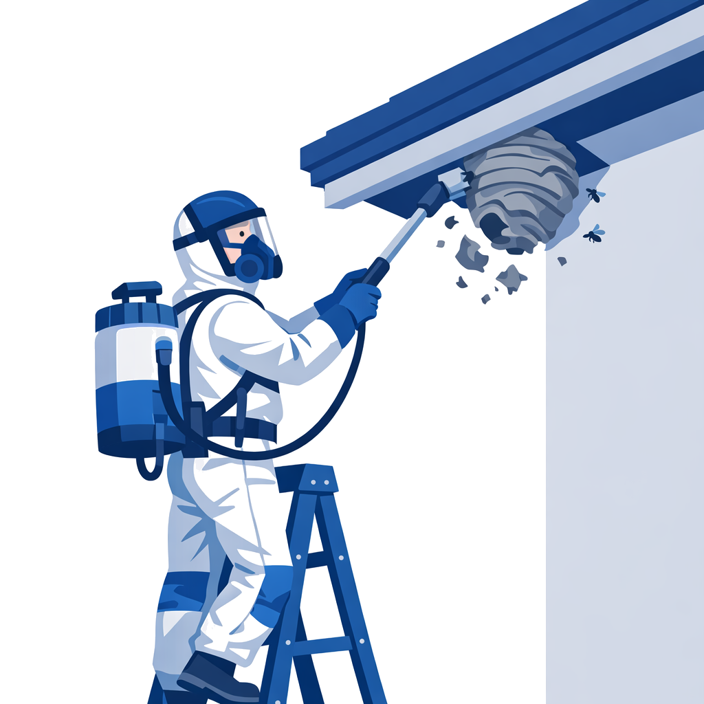 Destruction de nid de guêpes et frelons en sécurité