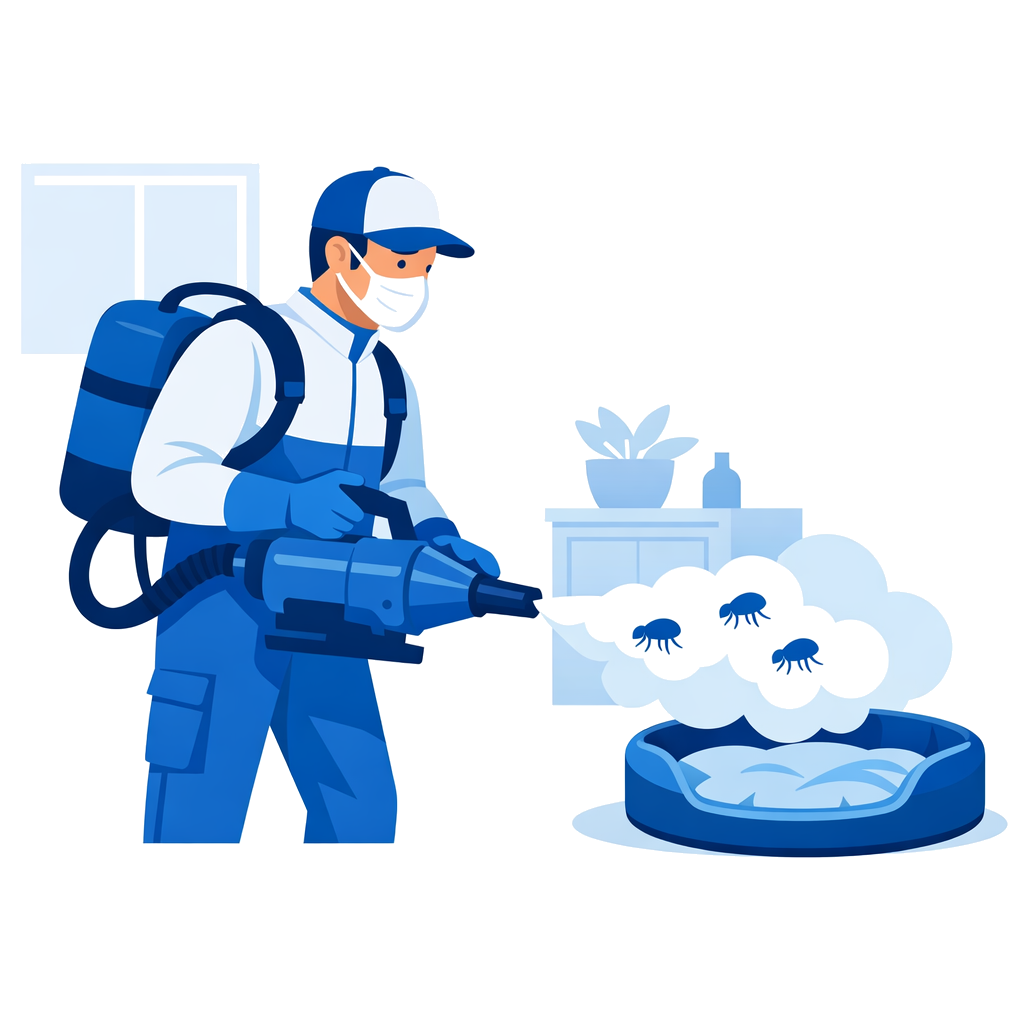 Traitement anti-puces professionnel à domicile