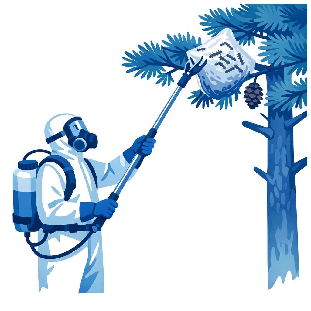 Traitement chenille processionnaire par un expert